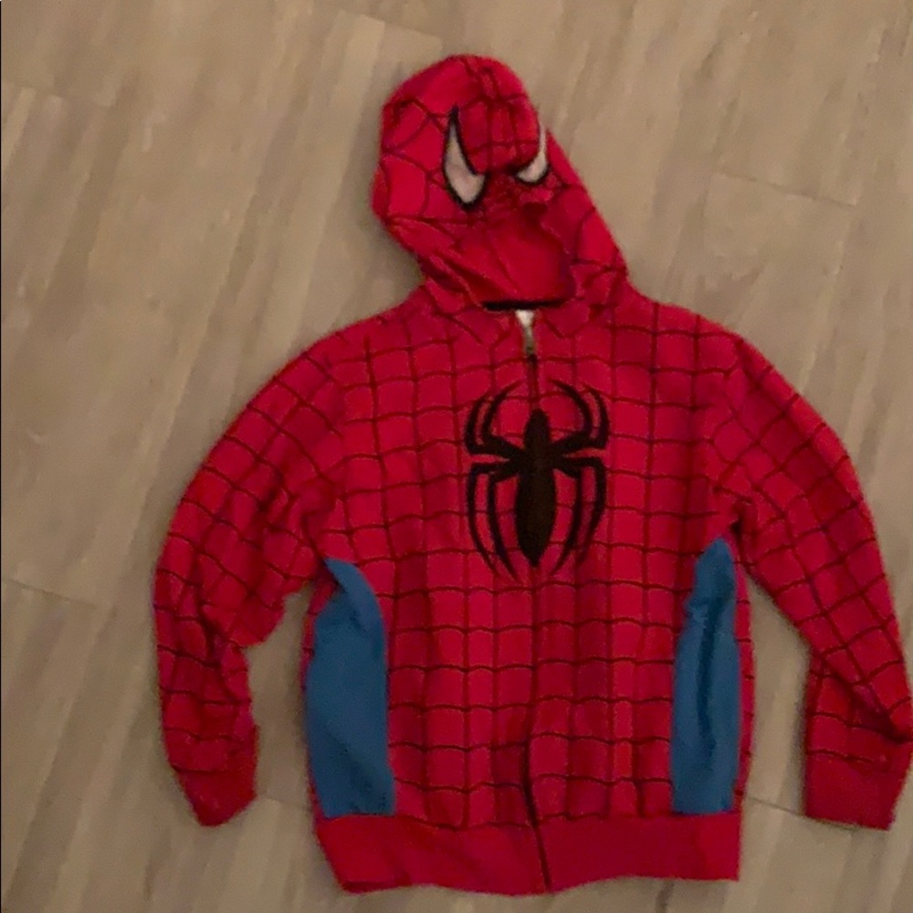 Spiderman hoodie, size 8/10.